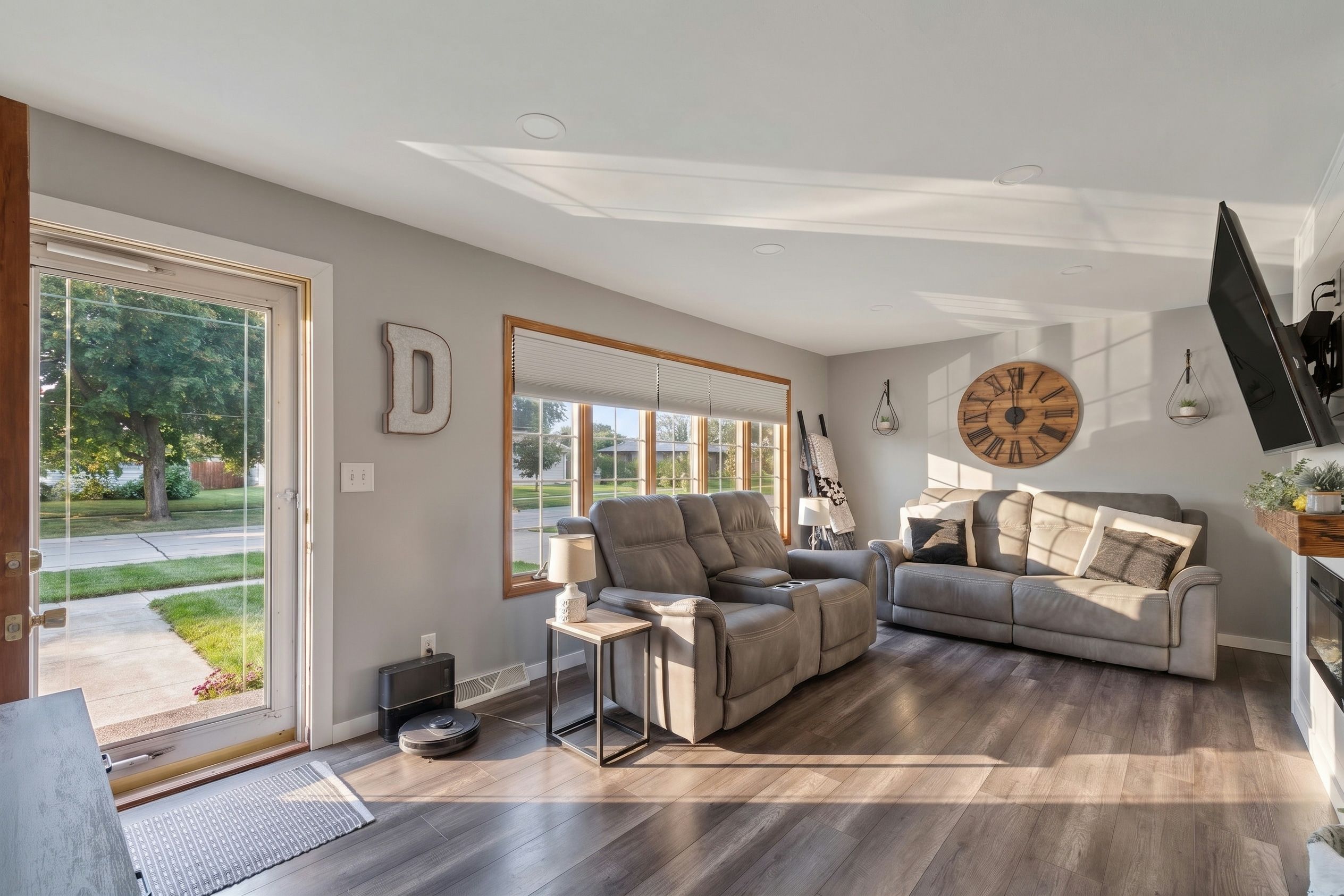 A bright, comfortable living room representing the everyday feel of a Clear Lake home